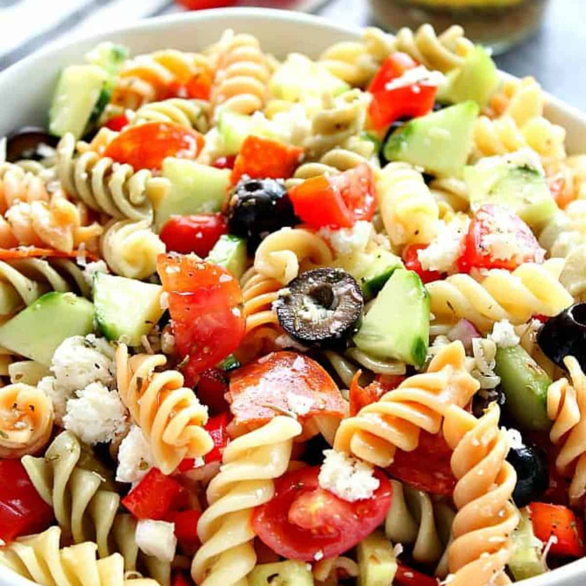 Pepperoni and Olive Pasta Salad