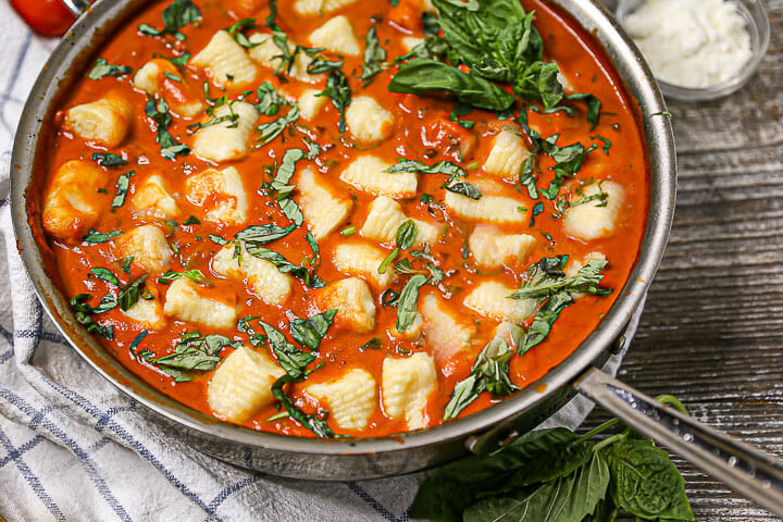 Gnocchi with Tomato and Basil Sauce