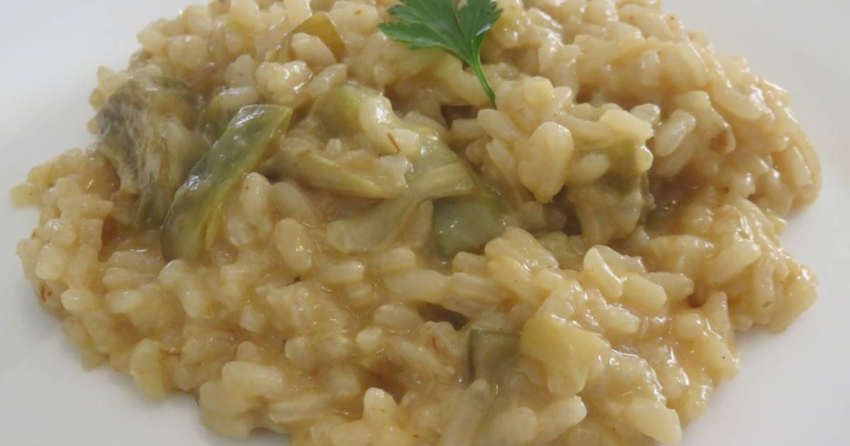 Risotto de alcachofas y jamón serrano