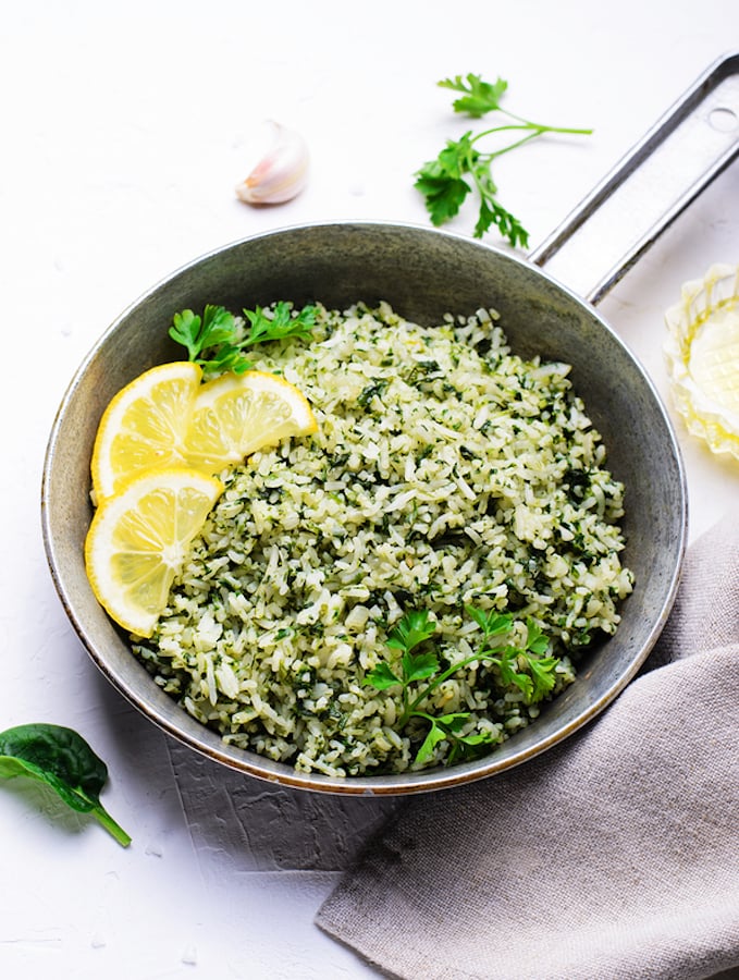 Lemon Rice with Spinach