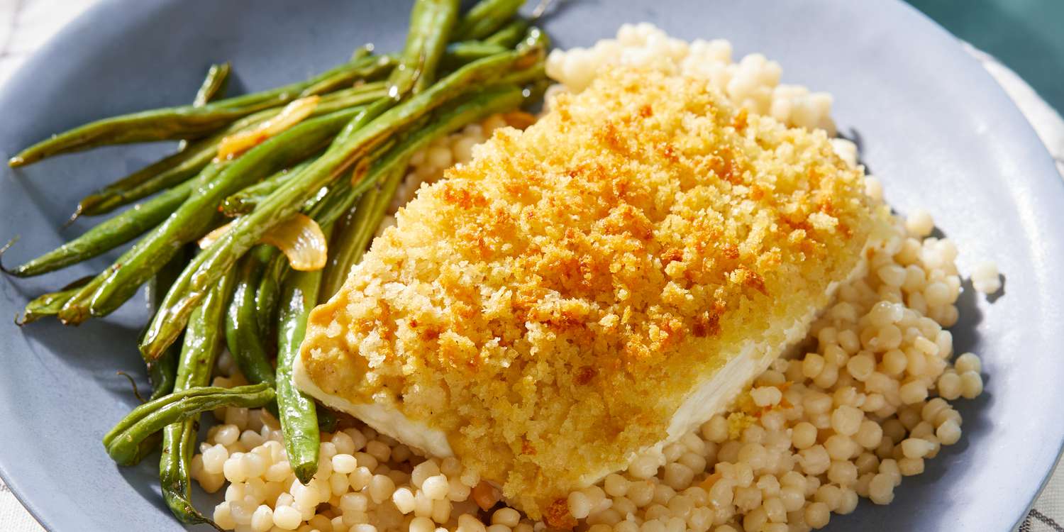 Baked Halibut with Herbed Breadcrumbs
