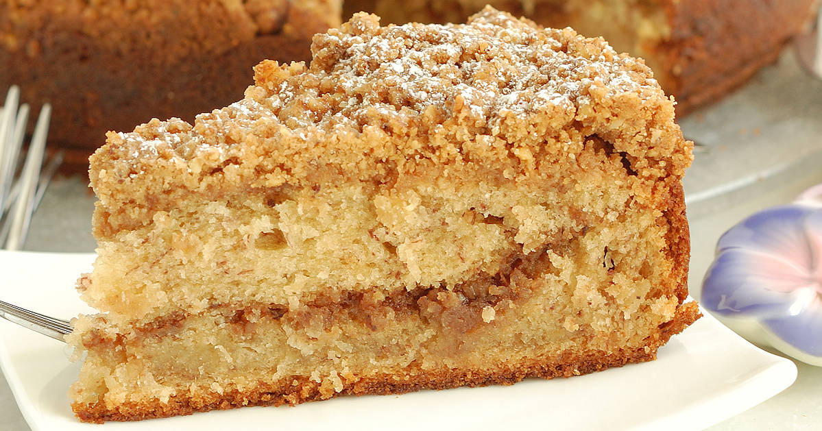 Banana Coffee Cake with Walnut Streusel