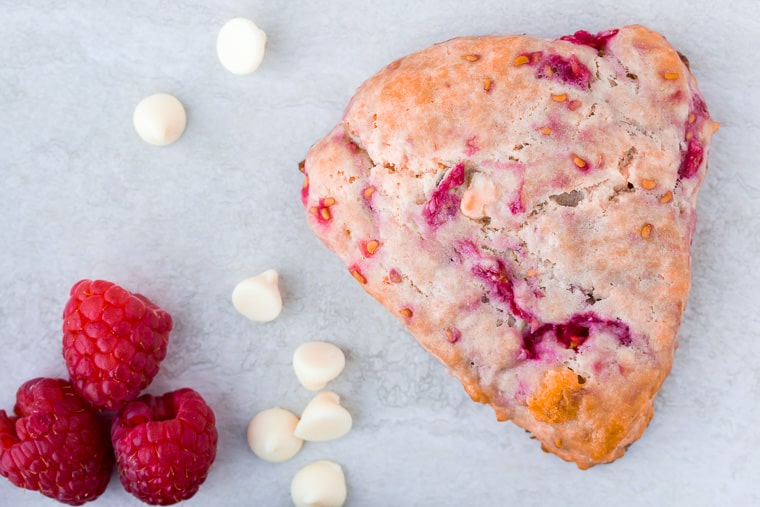 Raspberry White Chocolate Scones