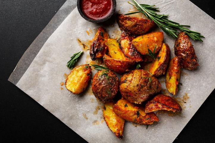 Patatas al horno con pimentón y romero
