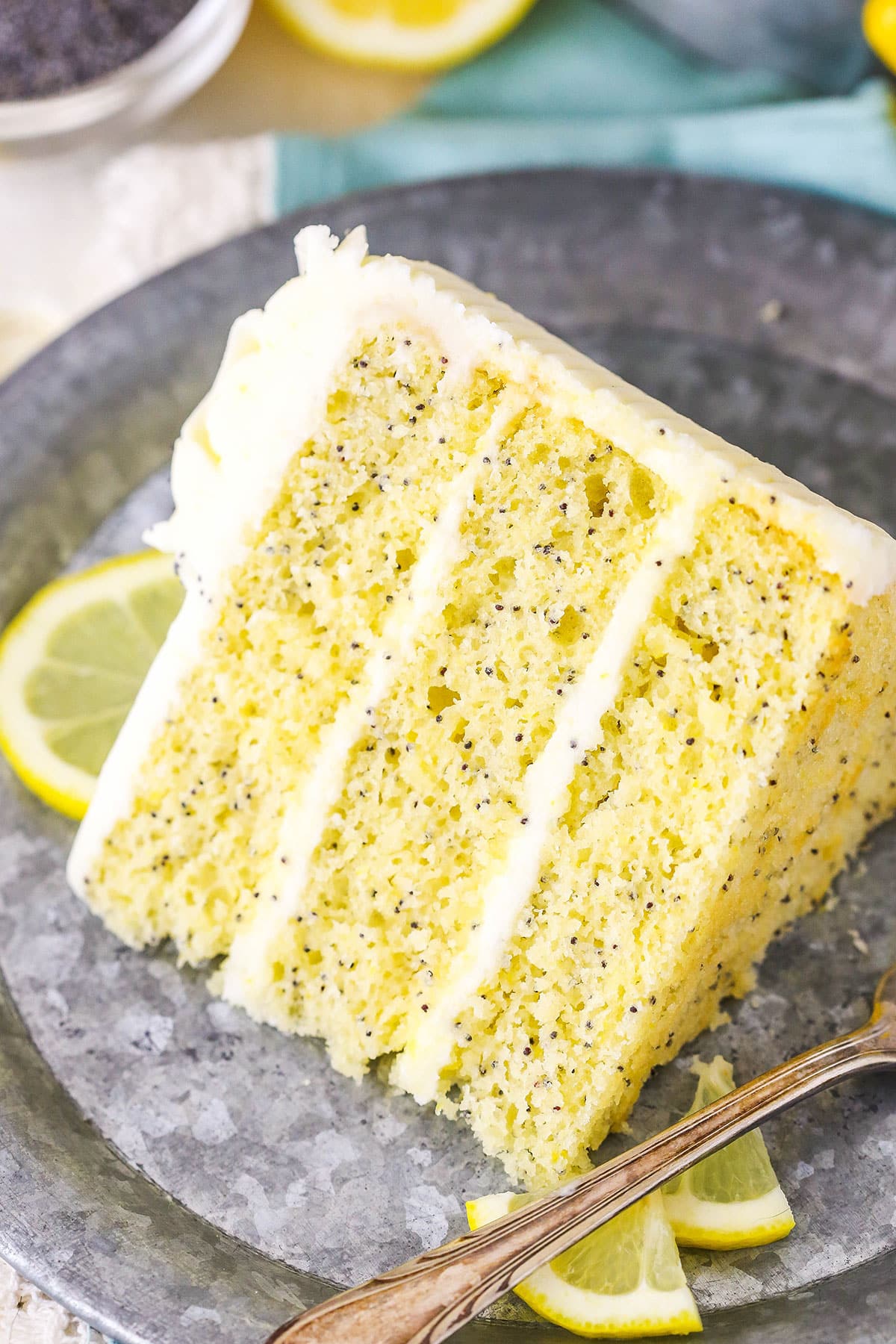 Lemon Poppy Seed Cake with Mascarpone Frosting