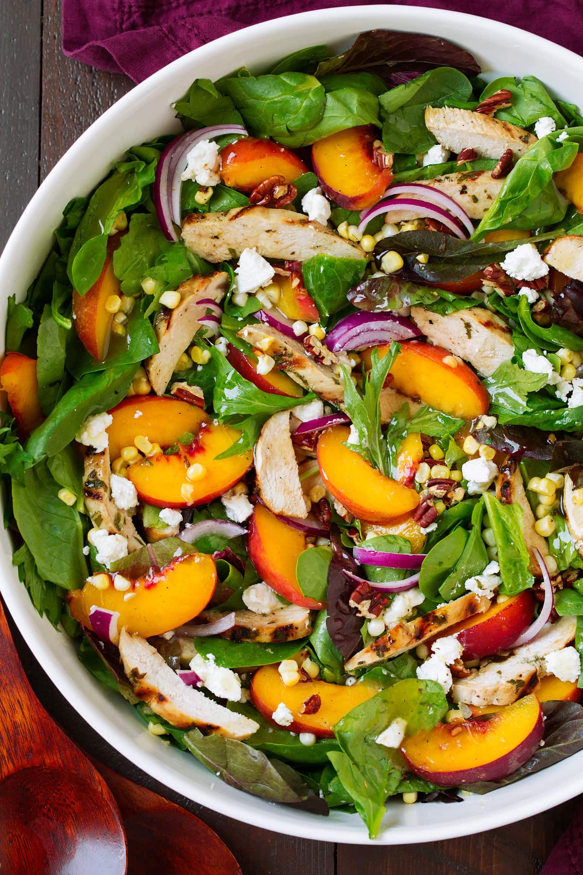 Grilled Chicken and Peach Salad