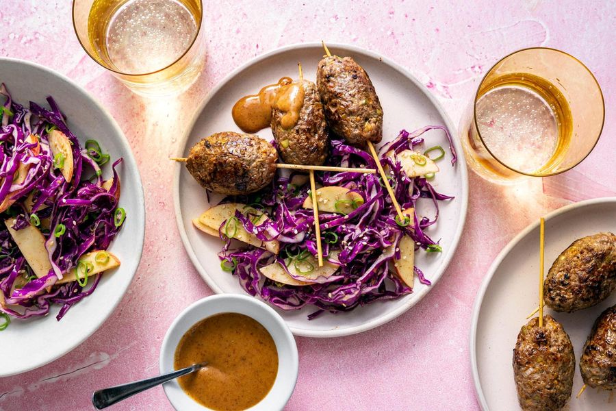 Cabbage and Beef Skewers