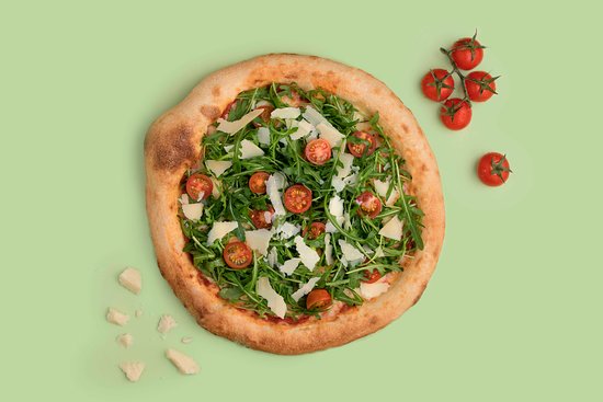 Pizza Napolitana con berenjena y parmesano
