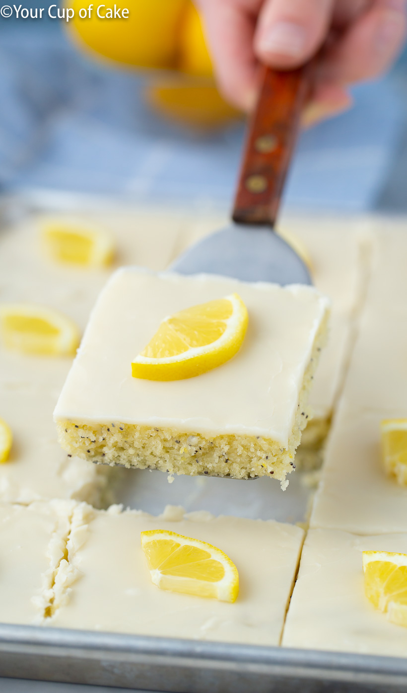 Lemon Poppy Seed Sheet Cake