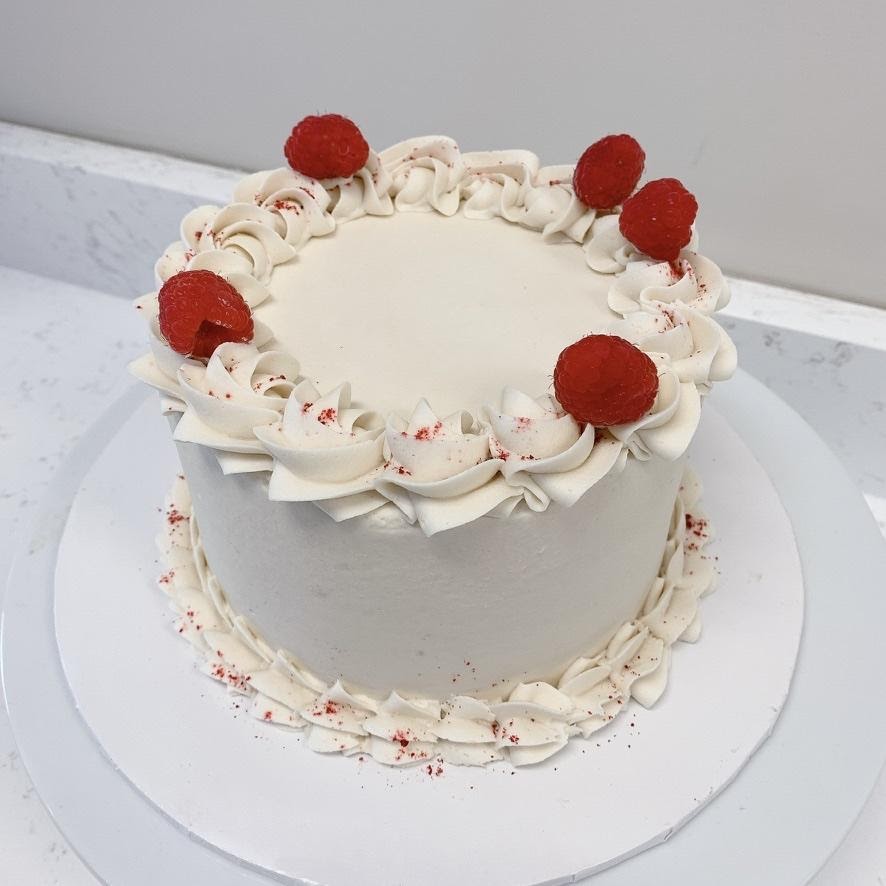 White Chocolate Raspberry Truffle Cake