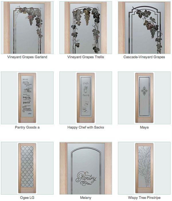 Customized Etched Glass Cabinets