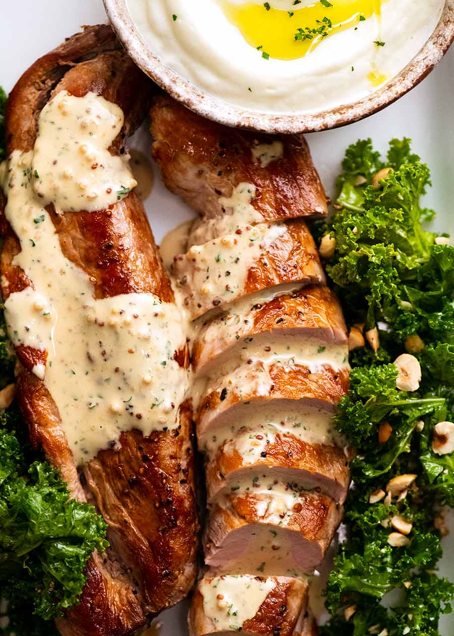 Pork Loin with Mustard Sauce