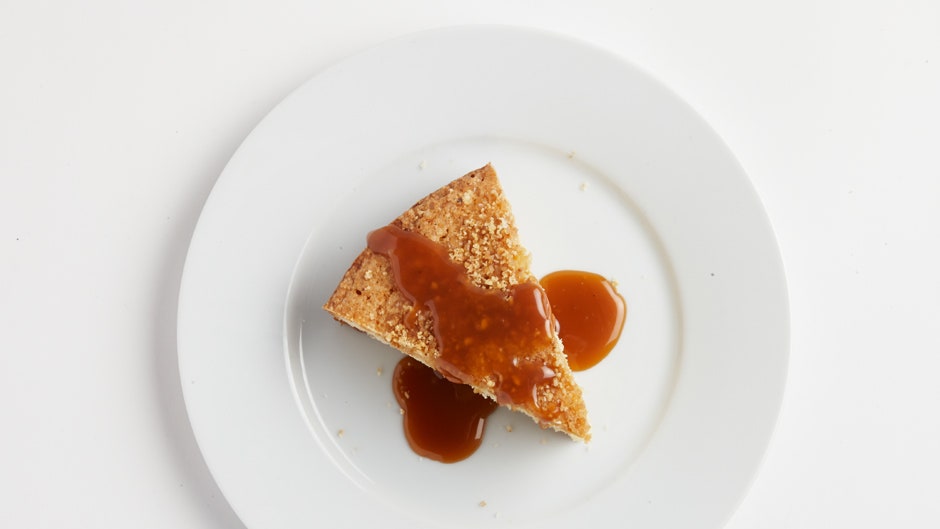 Hazelnut Cake with Salted Caramel Sauce