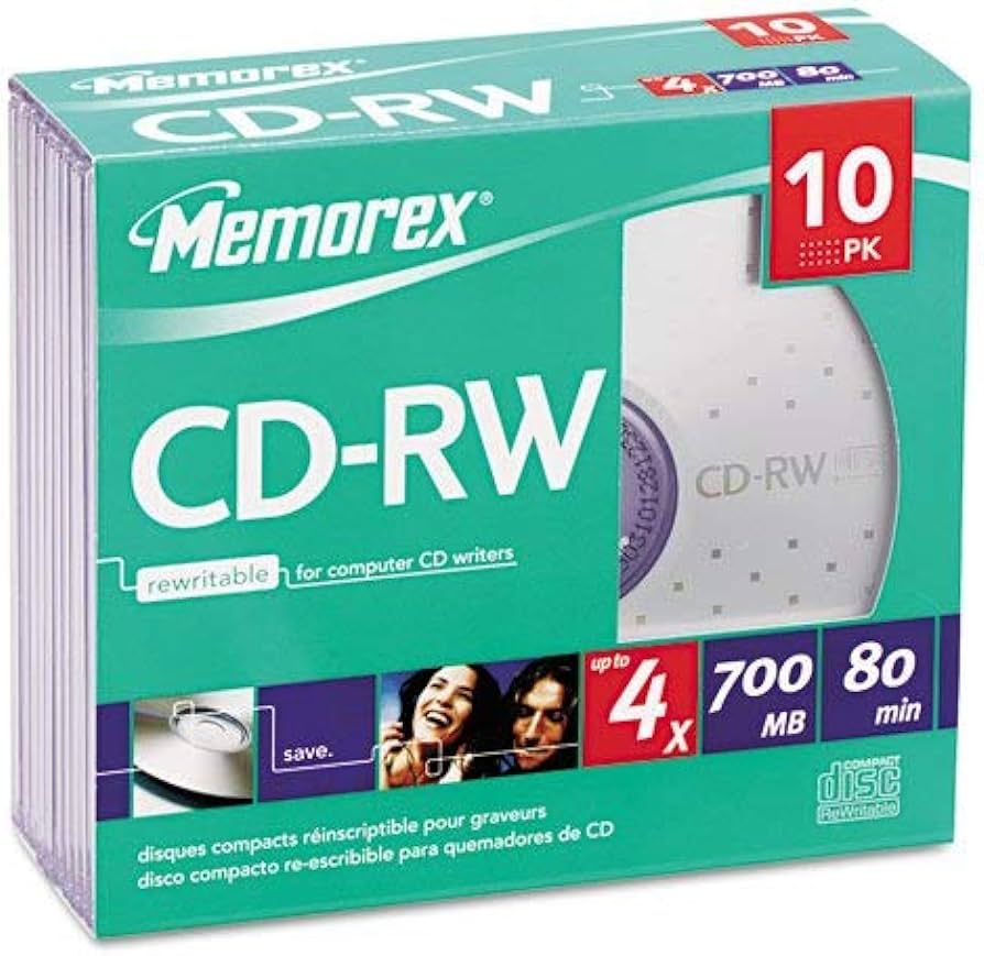Memorex CD-RW 700MB 4X-12X High-Speed Rewritable Discs