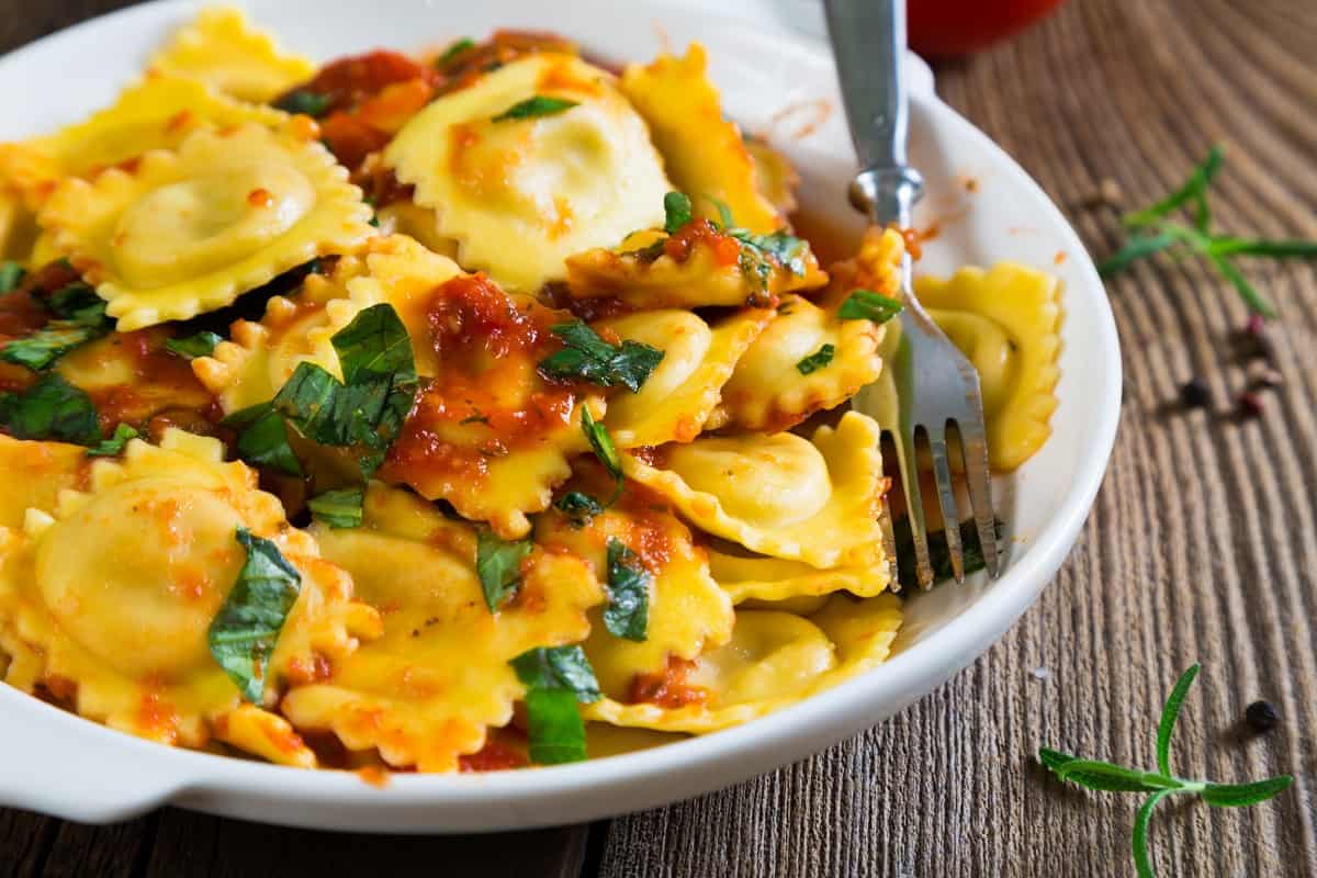 Ravioli de pollo