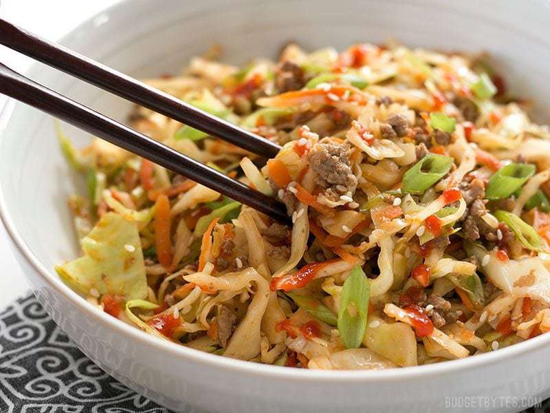 Cabbage and Beef Stir-Fry