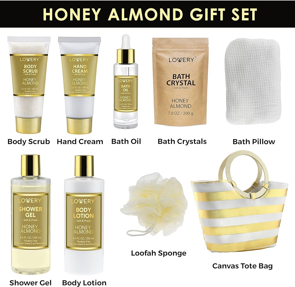 Bath and Shower Set - Honey Almond