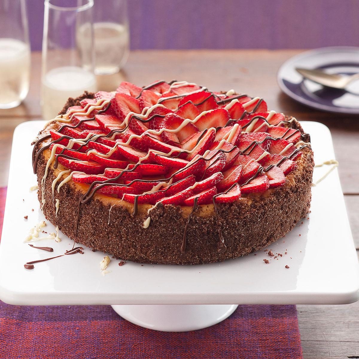 Strawberry Champagne Cheesecake