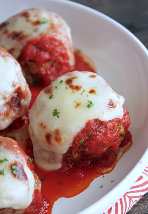 Keto Meatballs with Marinara Sauce