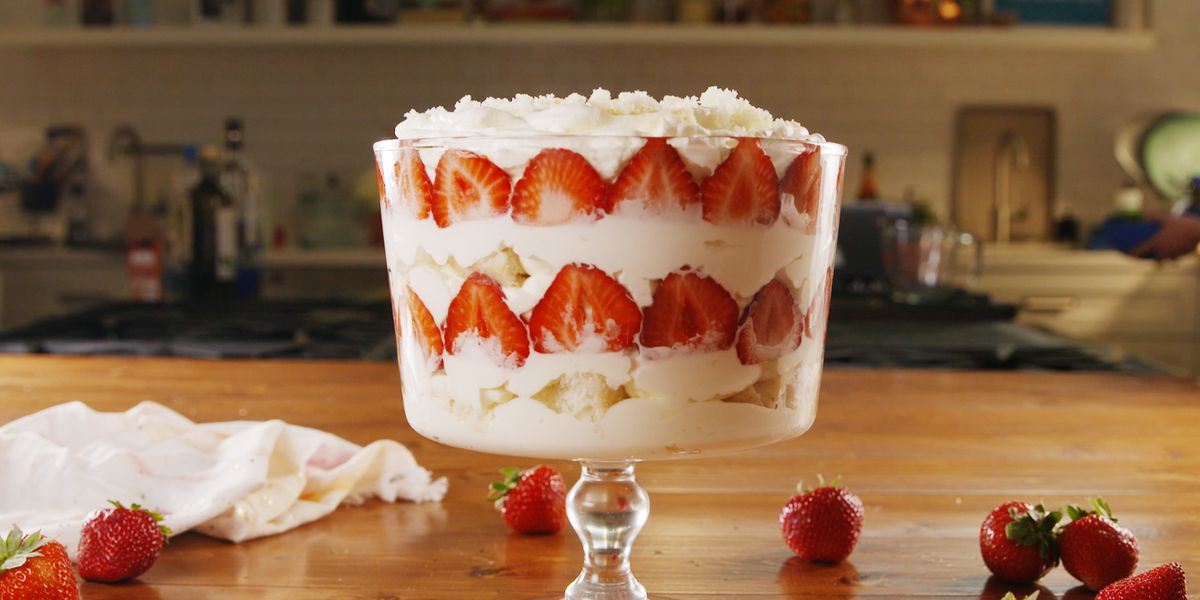 Strawberry Champagne Trifle