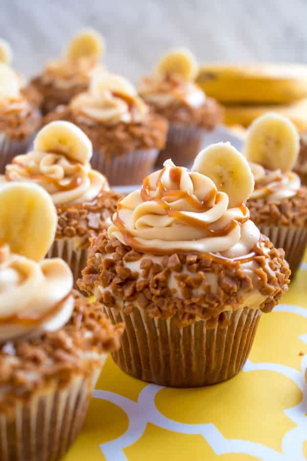 Caramel Banana Cupcakes