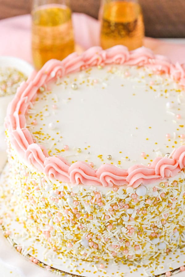 Strawberry Champagne Layer Cake Recipe
